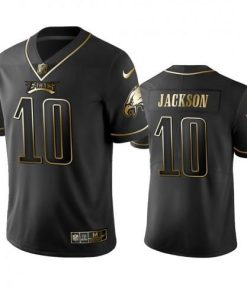 Nike Philadelphia Eagles #10 Desean Jackson Black Golden Limited Edition Stitched NFL Jersey Men's