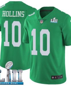Nike Philadelphia Eagles #10 Mack Hollins Green Super Bowl LII Men's Stitched NFL Limited Rush Jersey Men's