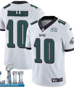 Nike Philadelphia Eagles #10 Mack Hollins White Super Bowl LII Men's Stitched NFL Vapor Untouchable Limited Jersey Men's