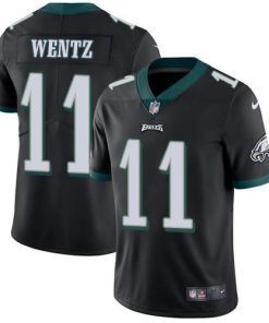 Nike Philadelphia Eagles #11 Carson Wentz Black Alternate Men's Stitched NFL Vapor Untouchable Limited Jersey Men's