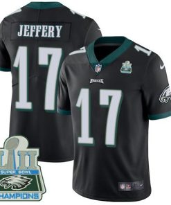 Nike Philadelphia Eagles #17 Alshon Jeffery Black Alternate Super Bowl LII Champions Men's Stitched NFL Vapor Untouchable Limited Jersey Men's