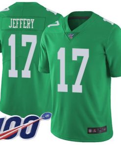 Nike Philadelphia Eagles #17 Alshon Jeffery Green Men's Stitched NFL Limited Rush 100th Season Jersey Men's