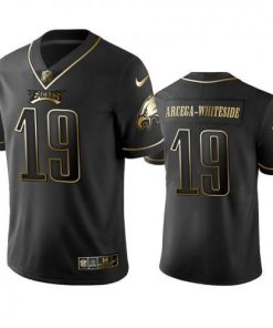 Nike Philadelphia Eagles #19 JJ Arcega-Whiteside Black Golden Limited Edition Stitched NFL Jersey Men's