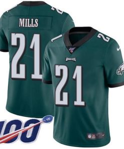 Nike Philadelphia Eagles #21 Jalen Mills Green Team Color Men's Stitched NFL 100th Season Vapor Untouchable Limited Jersey Men's