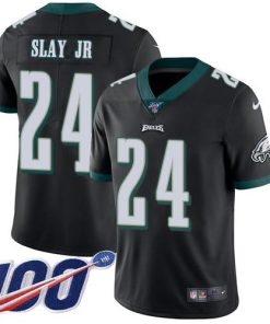 Nike Philadelphia Eagles #24 Darius Slay Jr Black Alternate Men's Stitched NFL 100th Season Vapor Untouchable Limited Jersey Men's