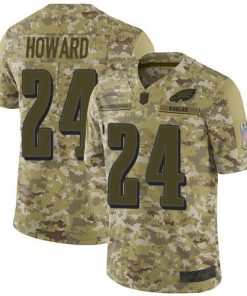 Nike Philadelphia Eagles #24 Jordan Howard Camo Men's Stitched NFL Limited 2018 Salute To Service Jersey Men's