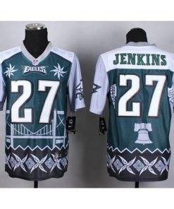 Nike Philadelphia Eagles #27 Malcolm Jenkins Midnight Green Men's Stitched NFL Elite Noble Fashion Jersey Men's
