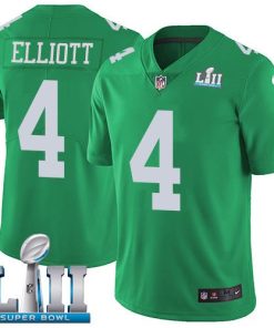 Nike Philadelphia Eagles #4 Jake Elliott Green Super Bowl LII Men's Stitched NFL Limited Rush Jersey Men's