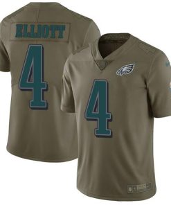 Nike Philadelphia Eagles #4 Jake Elliott Olive Men's Stitched NFL Limited 2017 Salute To Service Jersey Men's