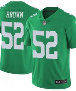 Nike Philadelphia Eagles #52 Asantay Brown Green Men's Stitched NFL Limited Rush Jersey Men's