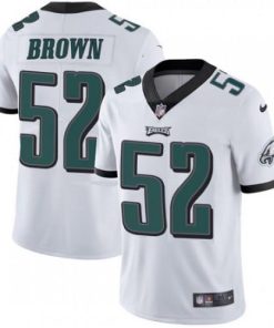 Nike Philadelphia Eagles #52 Asantay Brown White Men's Stitched NFL Vapor Untouchable Limited Jersey Men's