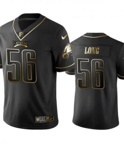 Nike Philadelphia Eagles #56 Chris Long Black Golden Limited Edition Stitched NFL Jersey Men's