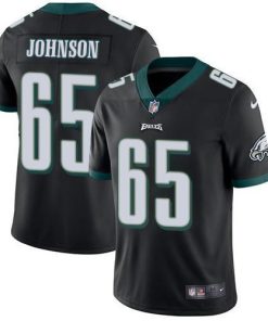 Nike Philadelphia Eagles #65 Lane Johnson Black Alternate Men's Stitched NFL Vapor Untouchable Limited Jersey Men's