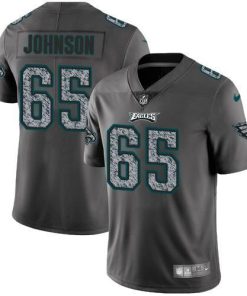 Nike Philadelphia Eagles #65 Lane Johnson Gray Static Men's Stitched NFL Vapor Untouchable Limited Jersey Men's
