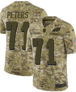 Nike Philadelphia Eagles #71 Jason Peters Camo Men's Stitched NFL Limited 2018 Salute To Service Jersey Men's
