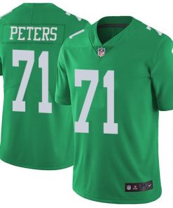Nike Philadelphia Eagles #71 Jason Peters Green Men's Stitched NFL Limited Rush Jersey Men's