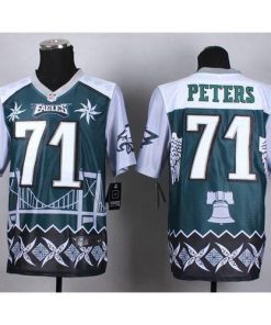 Nike Philadelphia Eagles #71 Jason Peters Midnight Green Men's Stitched NFL Elite Noble Fashion Jersey Men's