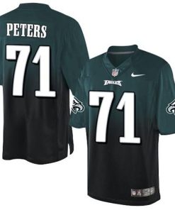 Nike Philadelphia Eagles #71 Jason Peters Midnight Green/Black Men's Stitched NFL Elite Fadeaway Fashion Jersey Men's