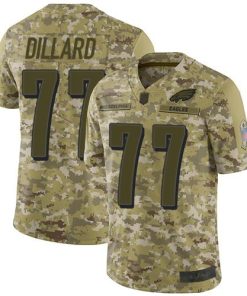 Nike Philadelphia Eagles #77 Andre Dillard Camo Men's Stitched NFL Limited 2018 Salute To Service Jersey Men's