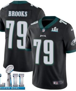 Nike Philadelphia Eagles #79 Brandon Brooks Black Alternate Super Bowl LII Men's Stitched NFL Vapor Untouchable Limited Jersey Men's