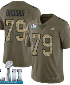Nike Philadelphia Eagles #79 Brandon Brooks Olive/Camo Super Bowl LII Men's Stitched NFL Limited 2017 Salute To Service Jersey Men's