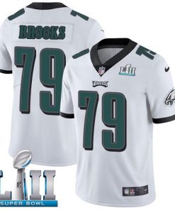 Nike Philadelphia Eagles #79 Brandon Brooks White Super Bowl LII Men's Stitched NFL Vapor Untouchable Limited Jersey Men's
