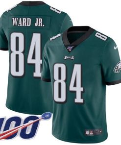 Nike Philadelphia Eagles #84 Greg Ward Jr. Green Team Color Men's Stitched NFL 100th Season Vapor Untouchable Limited Jersey Men's