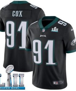 Nike Philadelphia Eagles #91 Fletcher Cox Black Alternate Super Bowl LII Men's Stitched NFL Vapor Untouchable Limited Jersey Men's