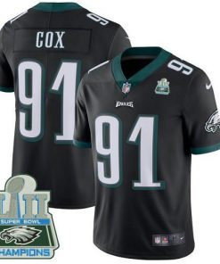 Nike Philadelphia Eagles #91 Fletcher Cox Black Alternate Super Bowl LII Champions Men's Stitched NFL Vapor Untouchable Limited Jersey Men's