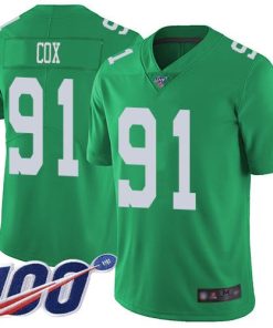 Nike Philadelphia Eagles #91 Fletcher Cox Green Men's Stitched NFL Limited Rush 100th Season Jersey Men's