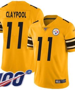 Nike Pittsburgh Steelers #11 Chase Claypool Gold Men's Stitched NFL Limited Inverted Legend 100th Season Jersey Men's