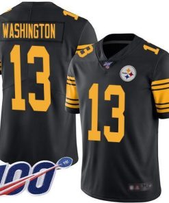 Nike Pittsburgh Steelers #13 James Washington Black Men's Stitched NFL Limited Rush 100th Season Jersey Men's