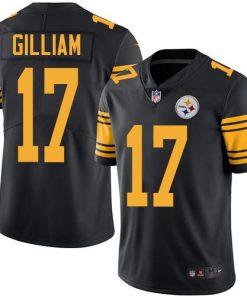 Nike Pittsburgh Steelers #17 Joe Gilliam Black Men's Stitched NFL Limited Rush Jersey Men's