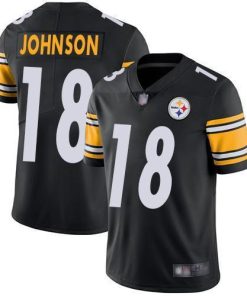 Nike Pittsburgh Steelers #18 Diontae Johnson Black Team Color Men's Stitched NFL Vapor Untouchable Limited Jersey Men's