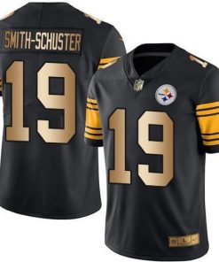 Nike Pittsburgh Steelers #19 JuJu Smith-Schuster Black Men's Stitched NFL Limited Gold Rush Jersey Men's