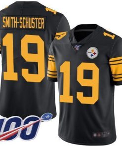 Nike Pittsburgh Steelers #19 JuJu Smith-Schuster Black Men's Stitched NFL Limited Rush 100th Season Jersey Men's