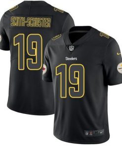 Nike Pittsburgh Steelers #19 JuJu Smith-Schuster Black Men's Stitched NFL Limited Rush Impact Jersey Men's