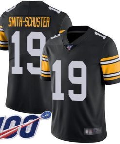 Nike Pittsburgh Steelers #19 JuJu Smith-Schuster Black Alternate Men's Stitched NFL 100th Season Vapor Limited Jersey Men's