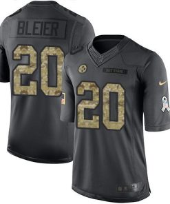 Nike Pittsburgh Steelers #20 Rocky Bleier Black Men's Stitched NFL Limited 2016 Salute to Service Jersey Men's