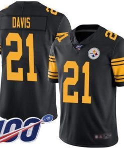 Nike Pittsburgh Steelers #21 Sean Davis Black Men's Stitched NFL Limited Rush 100th Season Jersey Men's