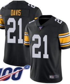 Nike Pittsburgh Steelers #21 Sean Davis Black Alternate Men's Stitched NFL 100th Season Vapor Limited Jersey Men's