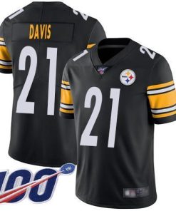 Nike Pittsburgh Steelers #21 Sean Davis Black Team Color Men's Stitched NFL 100th Season Vapor Limited Jersey Men's