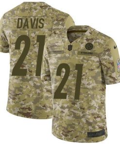 Nike Pittsburgh Steelers #21 Sean Davis Camo Men's Stitched NFL Limited 2018 Salute To Service Jersey Men's