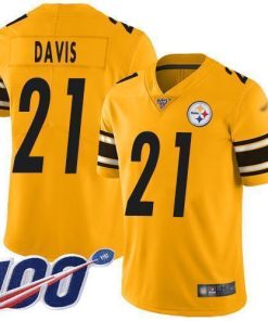 Nike Pittsburgh Steelers #21 Sean Davis Gold Men's Stitched NFL Limited Inverted Legend 100th Season Jersey Men's