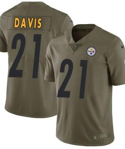 Nike Pittsburgh Steelers #21 Sean Davis Olive Men's Stitched NFL Limited 2017 Salute to Service Jersey Men's