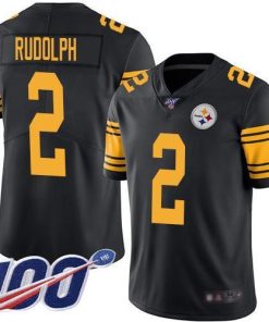 Nike Pittsburgh Steelers #2 Mason Rudolph Black Men's Stitched NFL Limited Rush 100th Season Jersey Men's