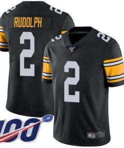 Nike Pittsburgh Steelers #2 Mason Rudolph Black Alternate Men's Stitched NFL 100th Season Vapor Limited Jersey Men's