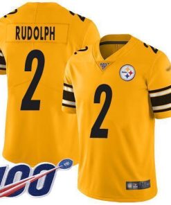 Nike Pittsburgh Steelers #2 Mason Rudolph Gold Men's Stitched NFL Limited Inverted Legend 100th Season Jersey Men's