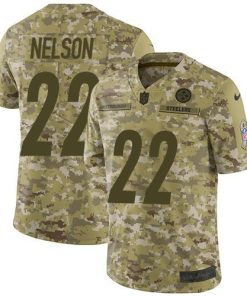 Nike Pittsburgh Steelers #22 Steven Nelson Camo Men's Stitched NFL Limited 2018 Salute To Service Jersey Men's