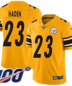 Nike Pittsburgh Steelers #23 Joe Haden Gold Men's Stitched NFL Limited Inverted Legend 100th Season Jersey Men's